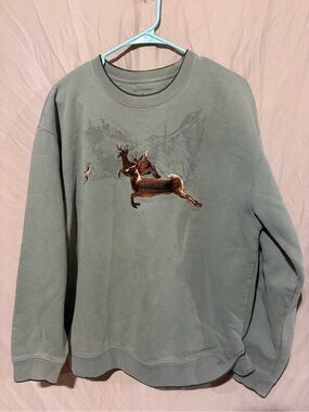 Croft and Barrow deer crewneck